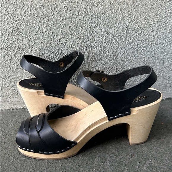 Sweedish Hasbeens Mirja Clog Sandals Size 38 Bohemian Vacation Resortwear - Picture 7 of 14